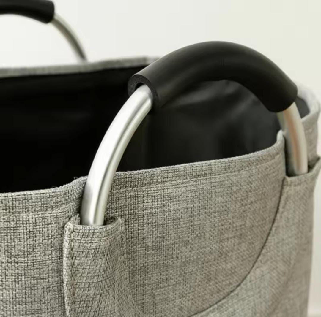 Foldable Laundry Basket with Aluminium Handle