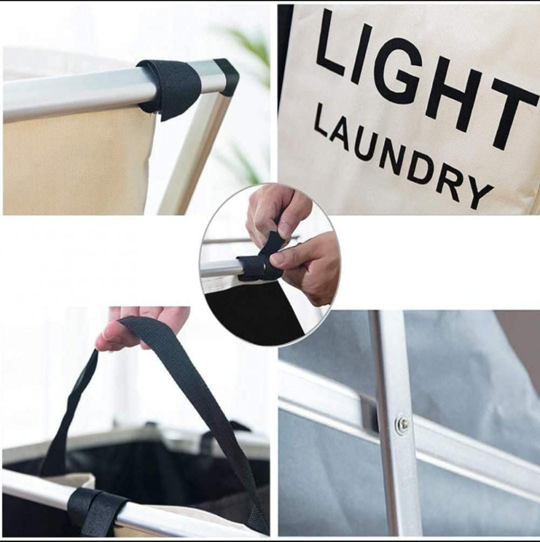 Foldable Waterproof Laundry Basket with Aluminium Frame