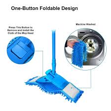Microfiber Flat Mop With Steel Rod