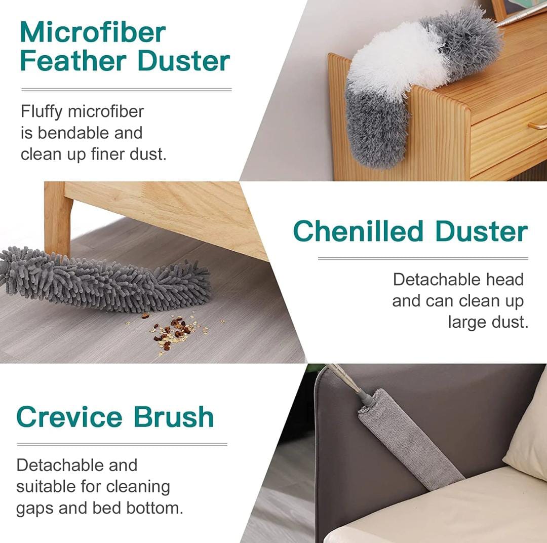 3 In 1 Adjustable Microfiber Duster