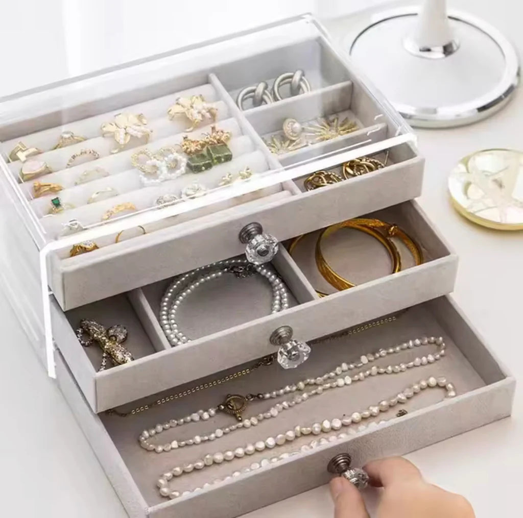 Acrylic 3 Drawer Jewelry Organizer