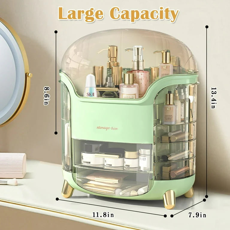 Luxury Desktop Cosmetic Organizer, Dustproof and Waterproof Makeup Vanity Organizer