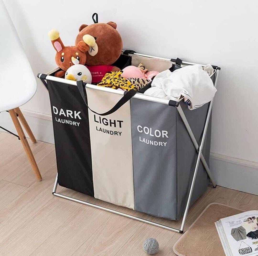 Foldable Waterproof Laundry Basket with Aluminium Frame