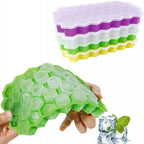 Silicone Honeycomb Ice Cube Tray + Lid Jelly Mould Freezer Maker Chocolate Mold