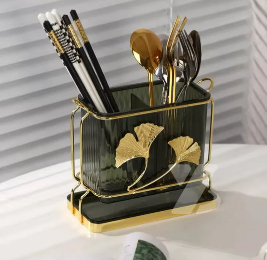 Luxury Glass Cutlery Holder