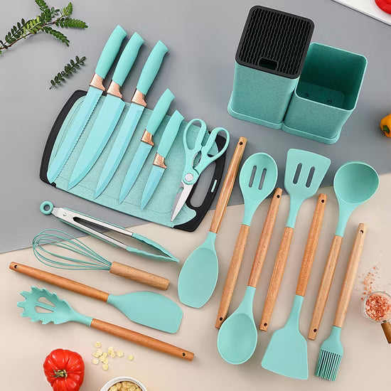19PCS Silicone Kitchenware Cooking Utensils Set