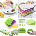 Silicone Honeycomb Ice Cube Tray + Lid Jelly Mould Freezer Maker Chocolate Mold