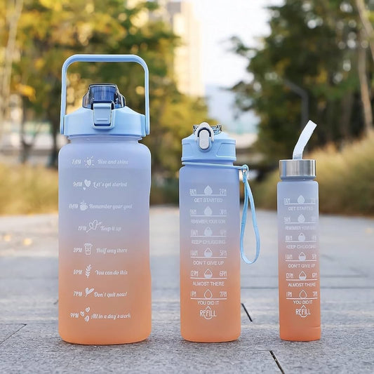 Pack of 3 Rainbow Colour Motivational Bottles