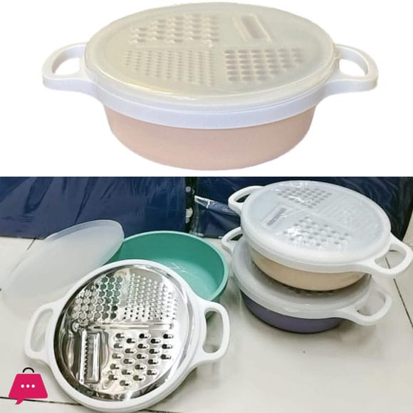 4-in-1 Multi Grater with Container Case & Plastic Lid Cover – Cheese & Veggie Grater