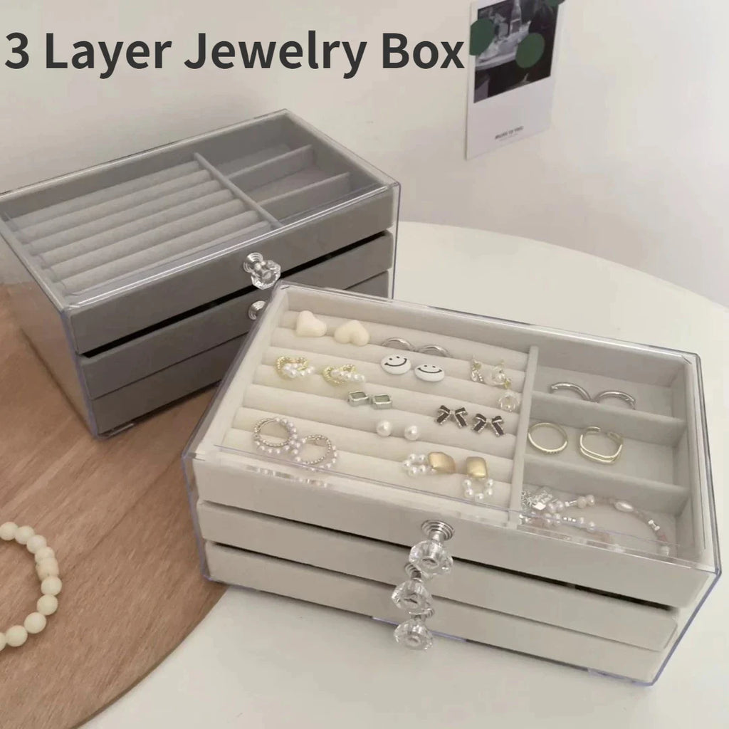 Acrylic 3 Drawer Jewelry Organizer