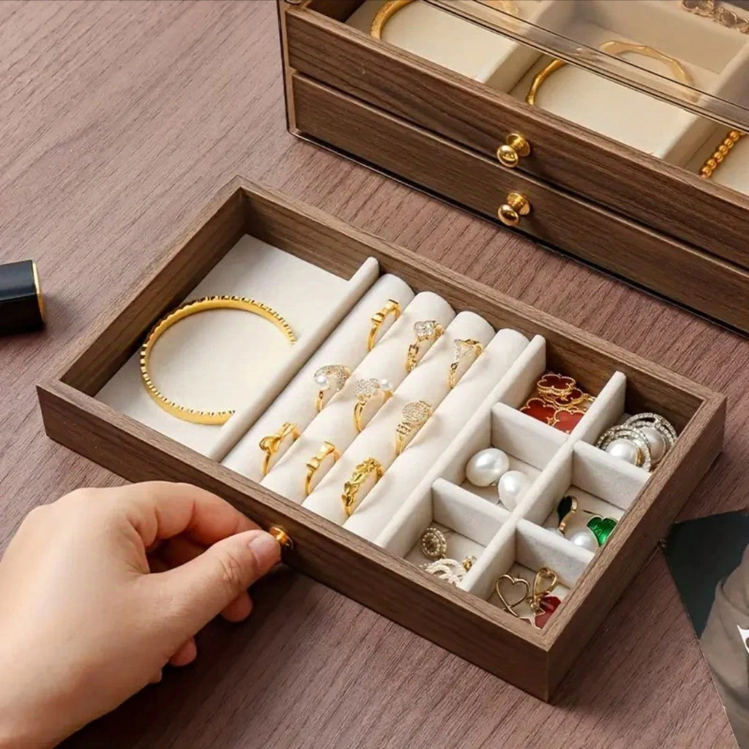 3 Drawer Jewellery Organizer with Acrylic Box