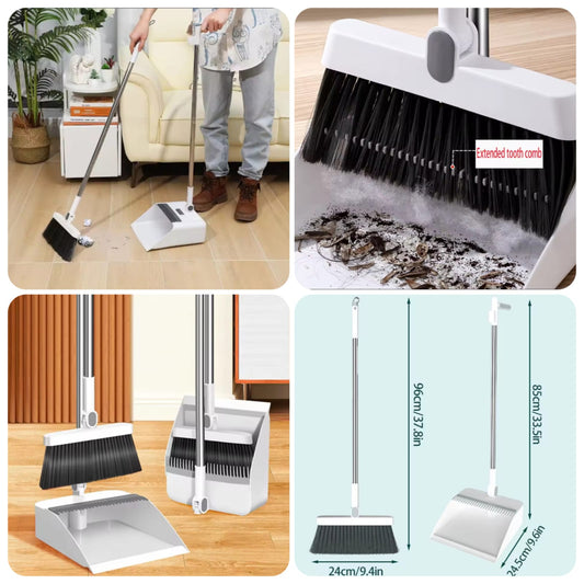 Attachable Broom With Dustpan