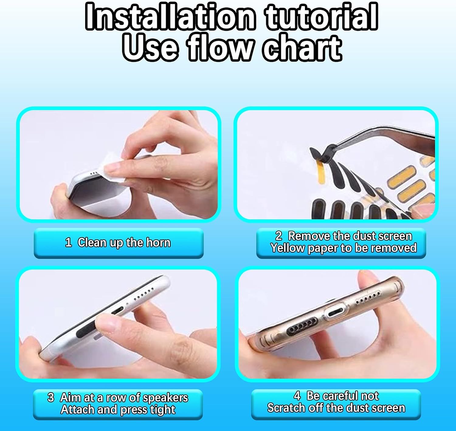 Protect Mobile Phone Dustproof Net Stickers For Speaker (10 pcs in 1 Strip)