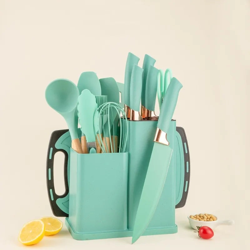 19PCS Silicone Kitchenware Cooking Utensils Set
