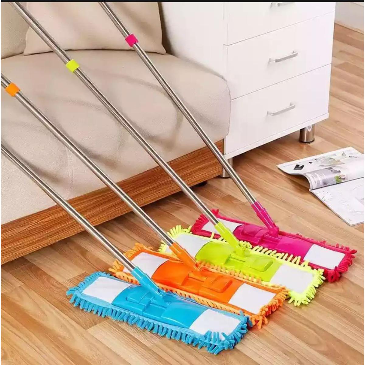 Microfiber Flat Mop With Steel Rod