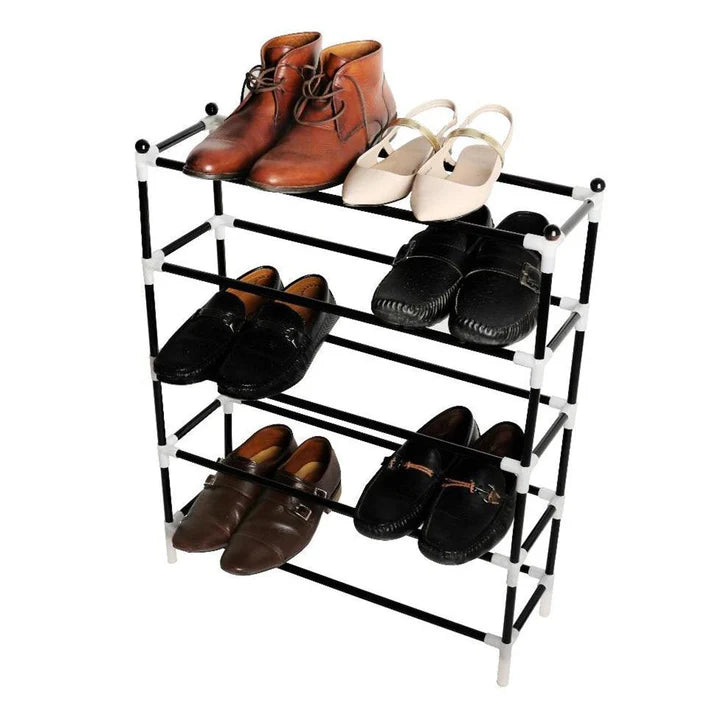 5 Layer Heavy Duty Shoe Rack With Clothes In Shelf