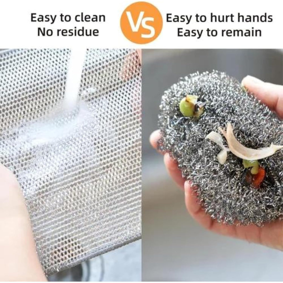 Pack of 10 Kitchen Steel Mesh Wire DisWasher Cleaning Cloth Piece