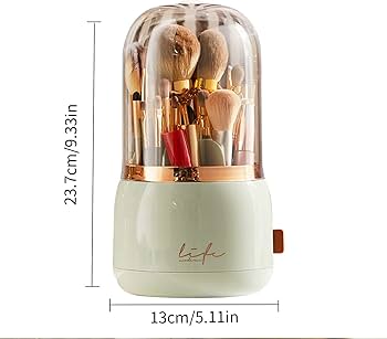 360° Rotating Makeup Brush Holder Portable Desktop Makeup Organizer