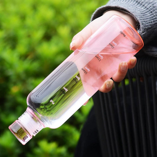 Transparent Glass Water Bottle 500ml