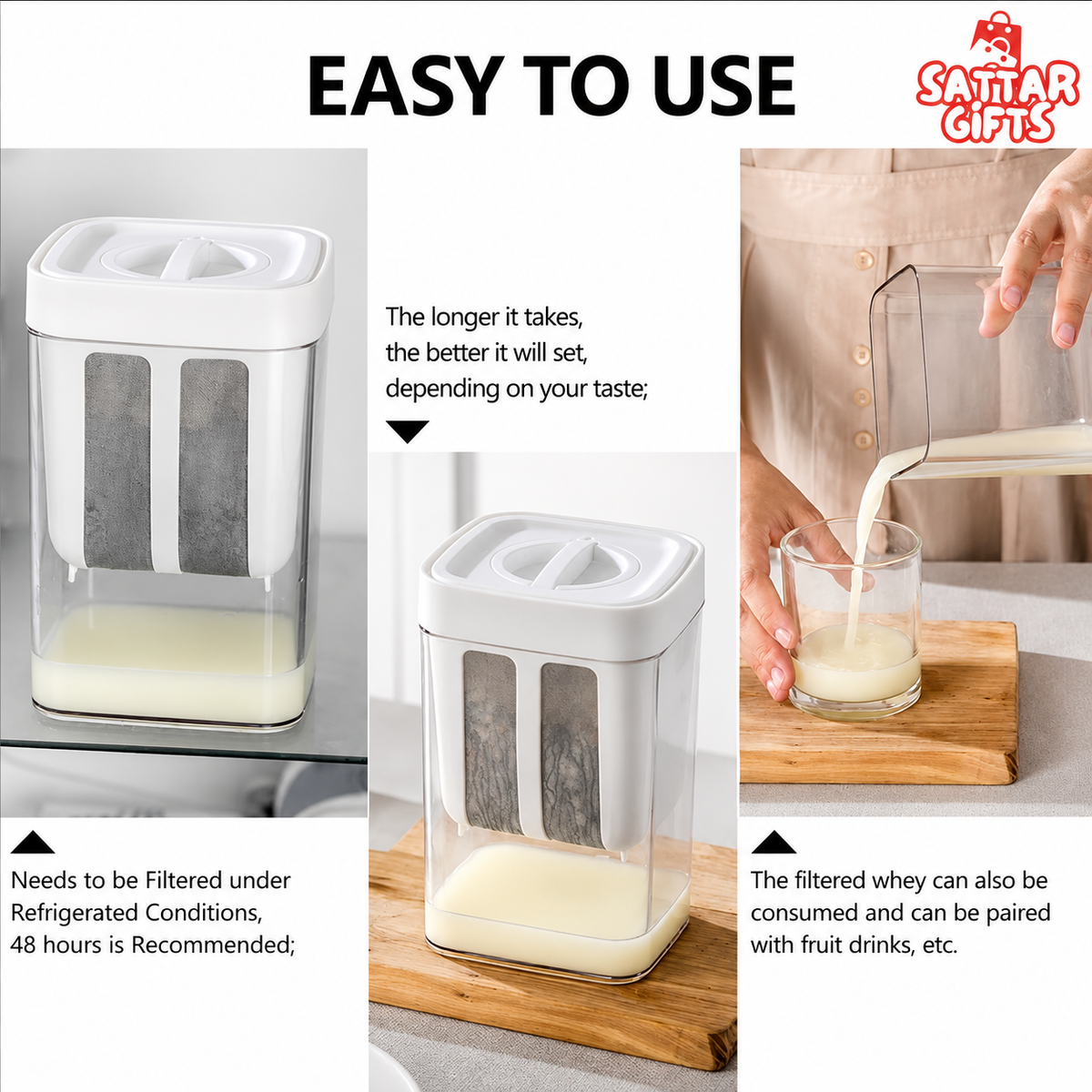 Greek Yogurt Maker & Filter - 1100ML