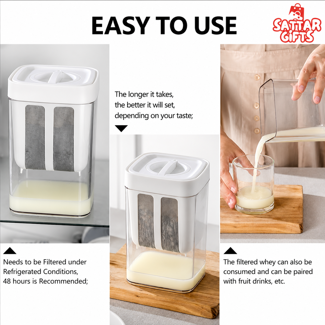 Greek Yogurt Maker & Filter - 1100ML