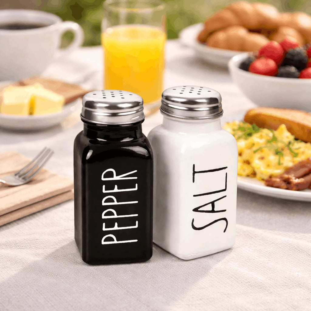 Salt And Pepper Jar 2 Pcs Ceramic