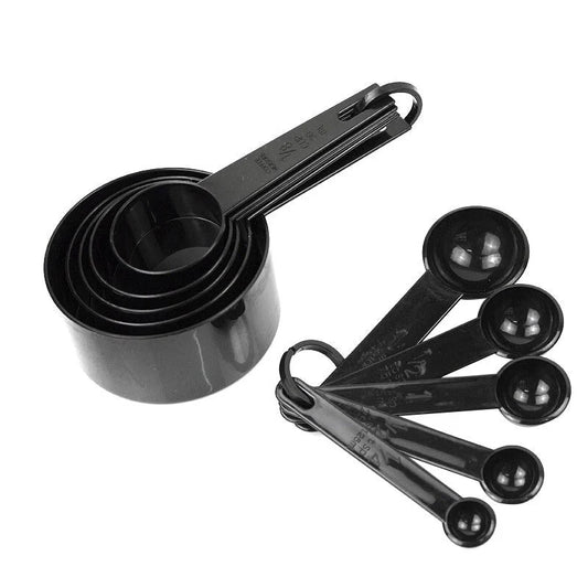 Plastic Measuring Cup & Spoon 10 Pcs Set