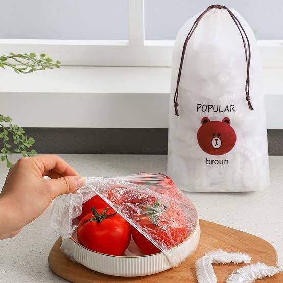 Plastic Food Cover Bags Bear Real Packing Pack of 100