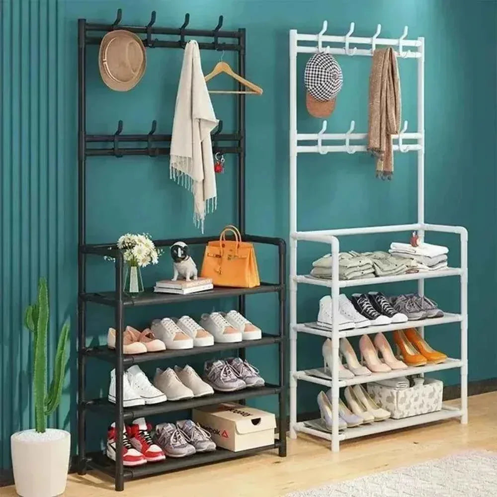 Multi-Function Shoes Rack With Hanger, Living Room Clothes Storage Rack
