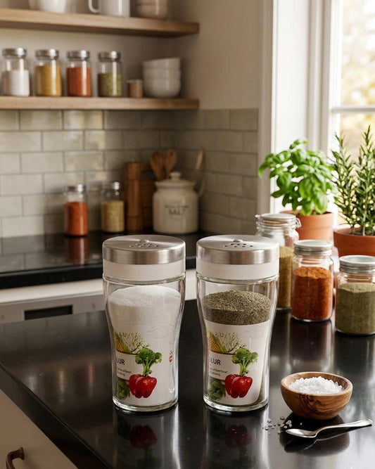 Modern Kitchen Glass Seasoning Shaker Set