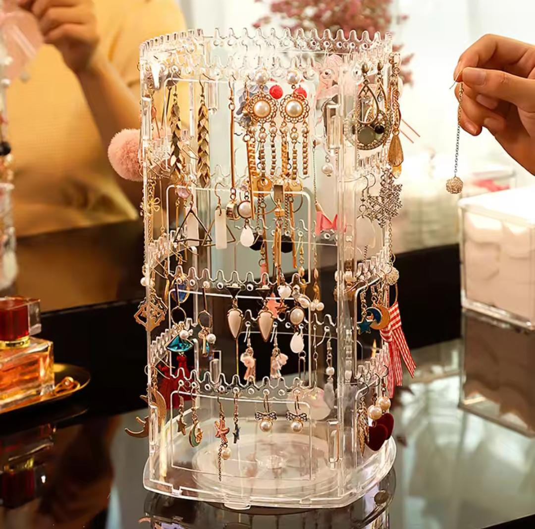 360° Rotating Luxury Earrings Organizer