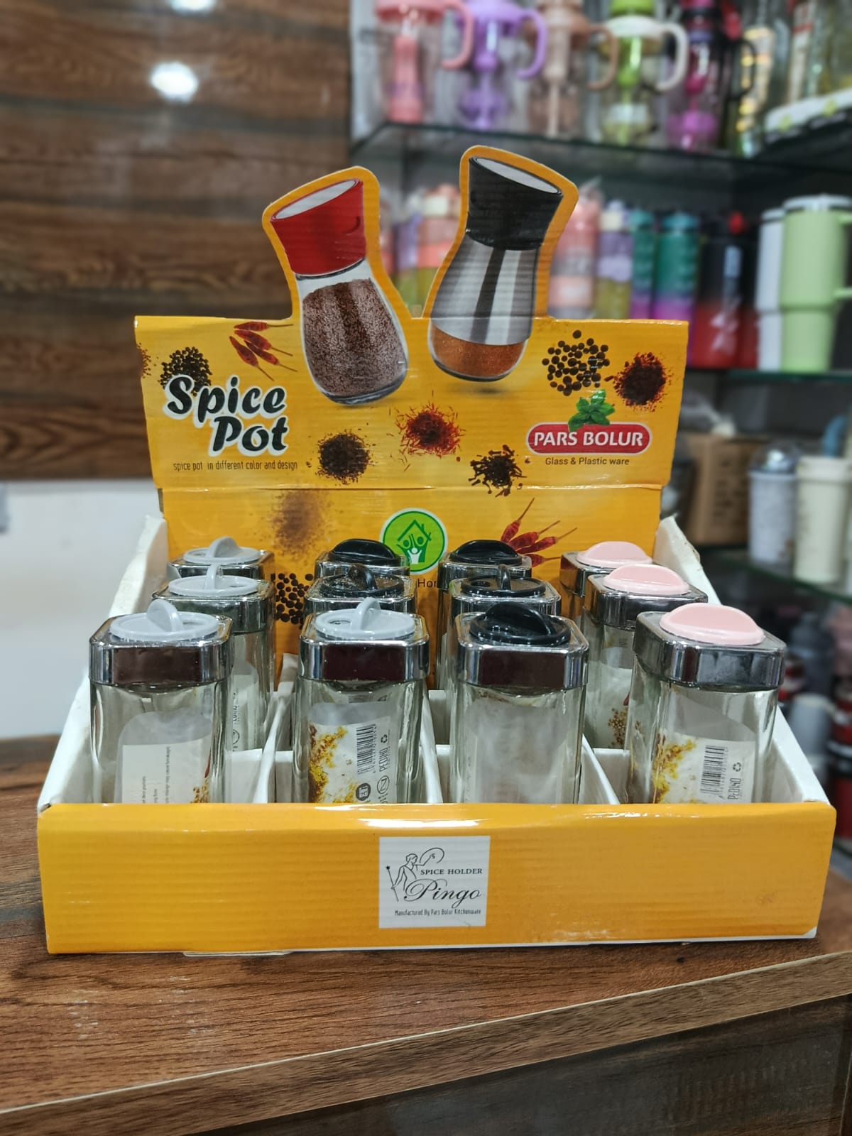 EliteChrome Glass Salt & Pepper Shaker Set