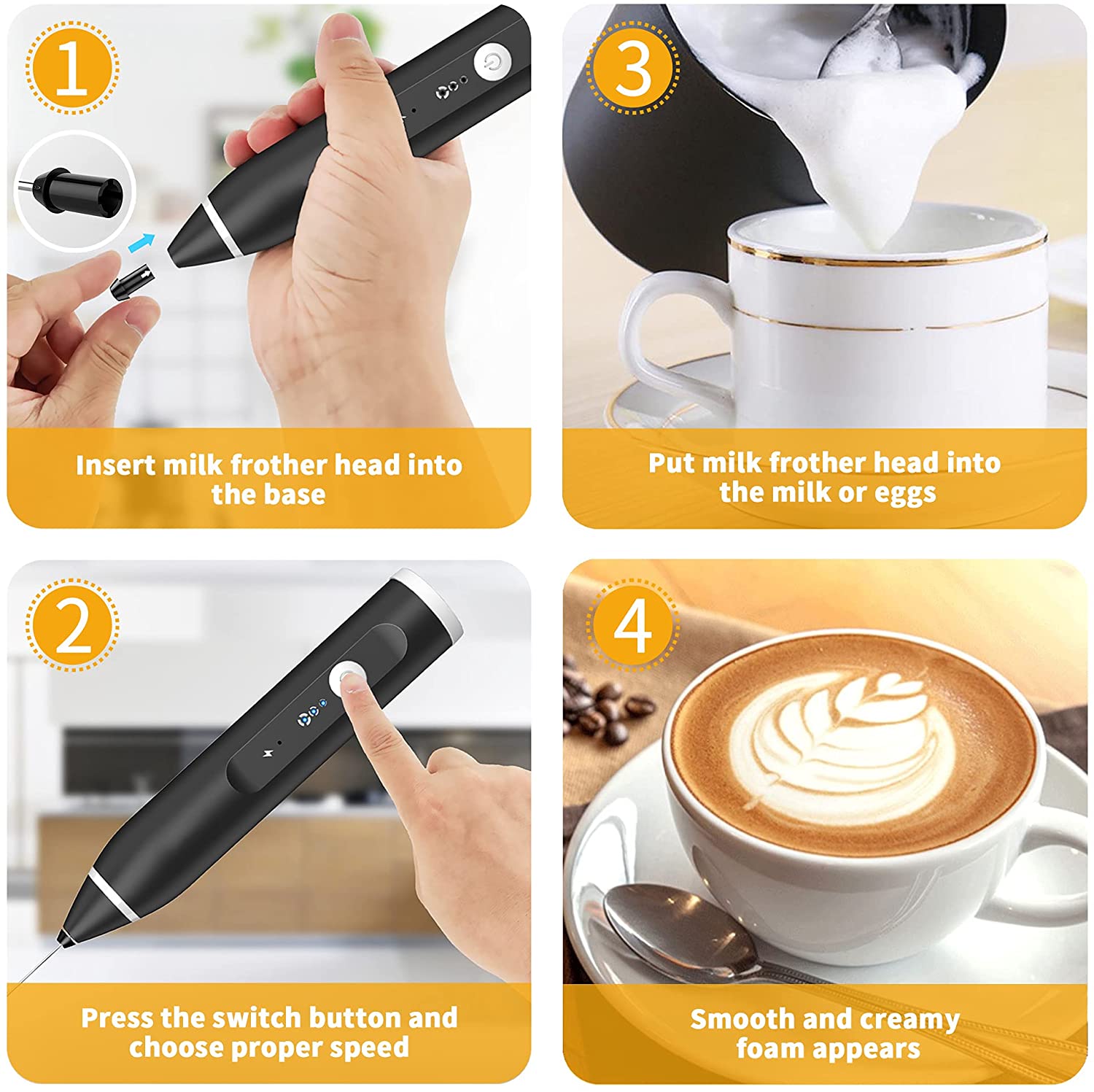2in1 Rechargeable Coffe Beater