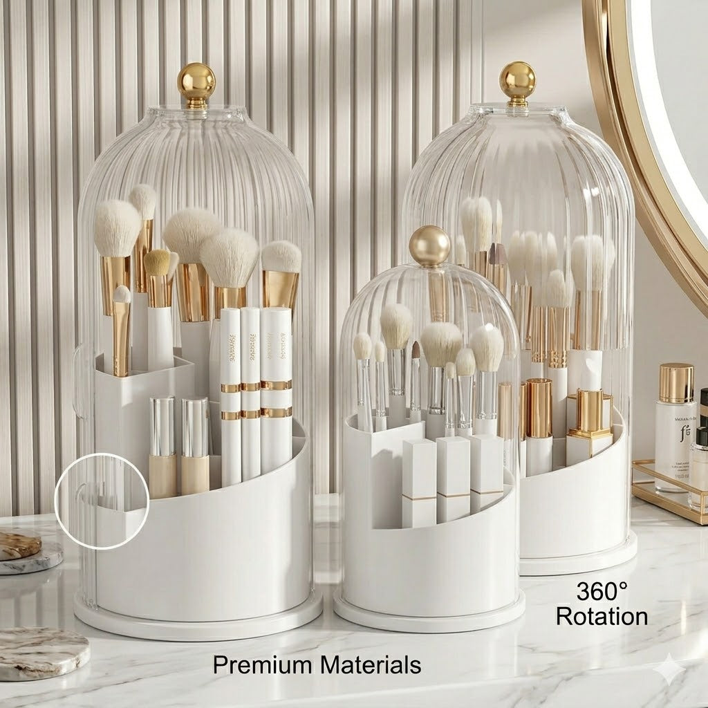 Dustproof Rotating Luxury Brush Holder