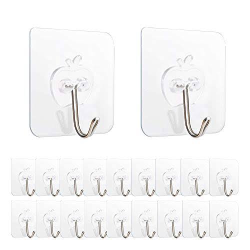 PACK OF 10 ADHESIVE SINGLE HOOK