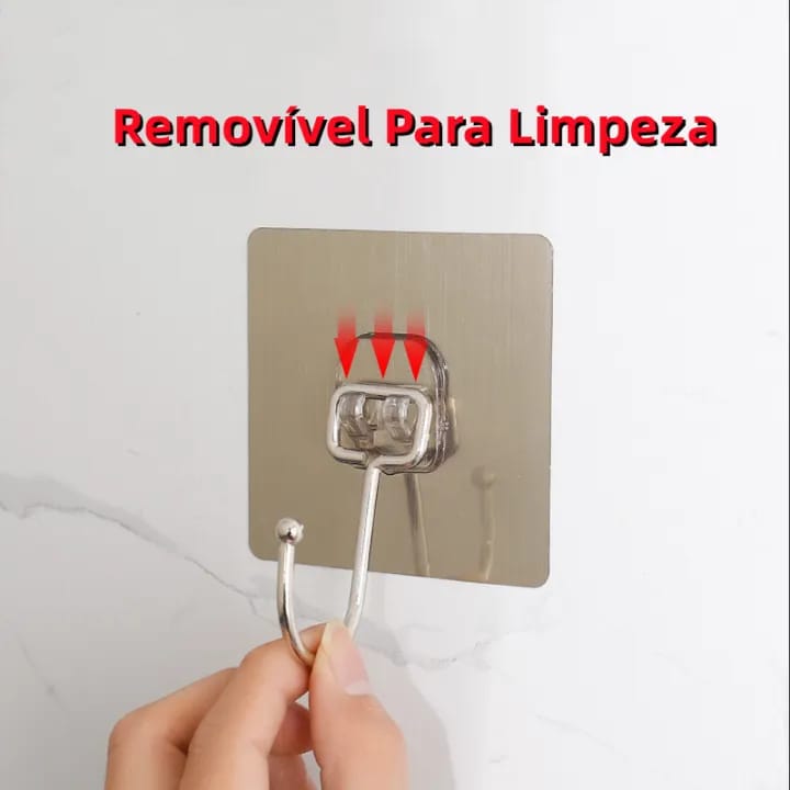 (Pack of 10) Self Adhesive Large Wall Hooks for Hanging Heavy Duty Wall Hooks PVC