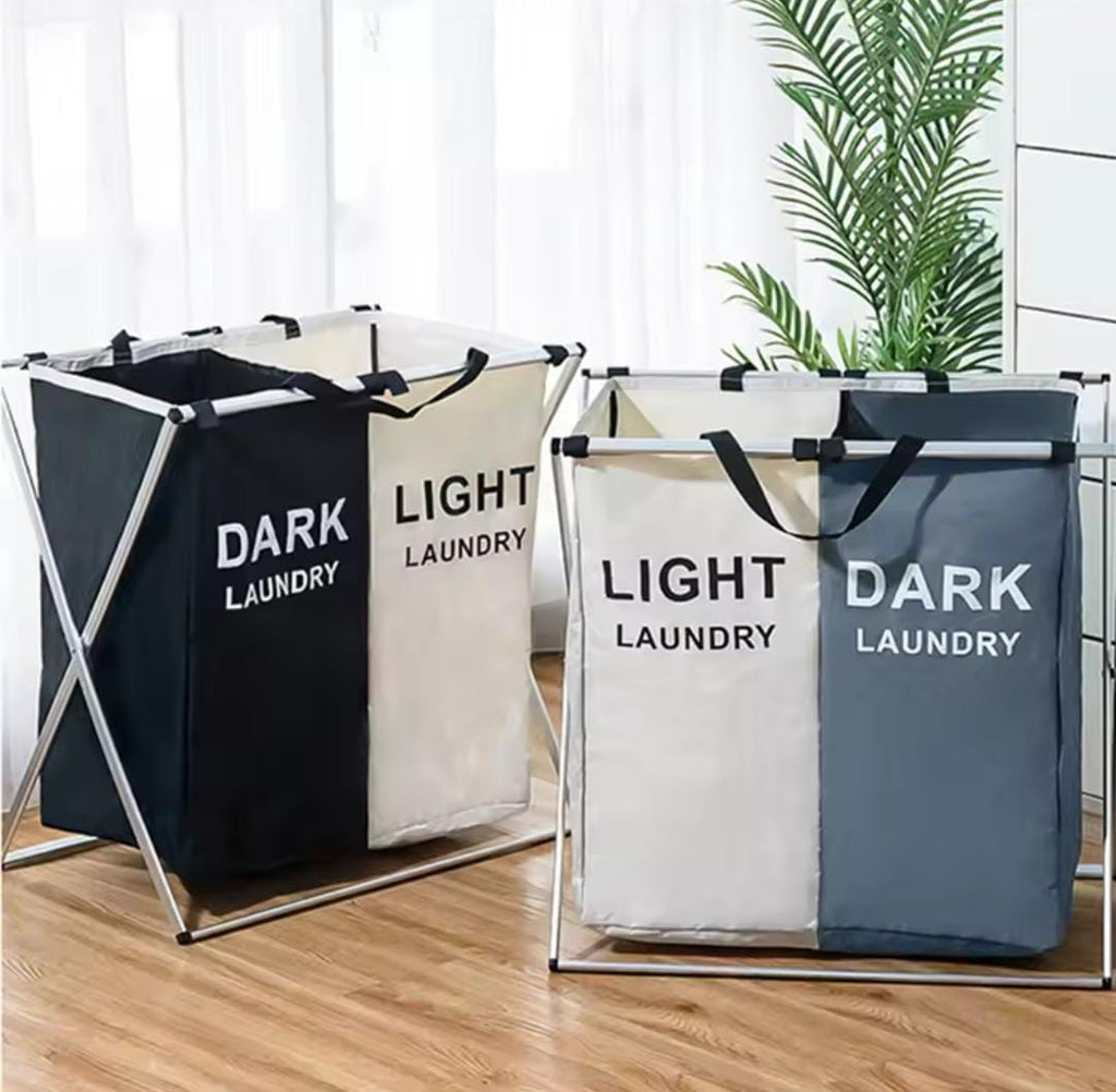 Foldable Waterproof Laundry Basket with Aluminium Frame