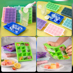 Silicone Ice Cube Tray With Cover Lid
