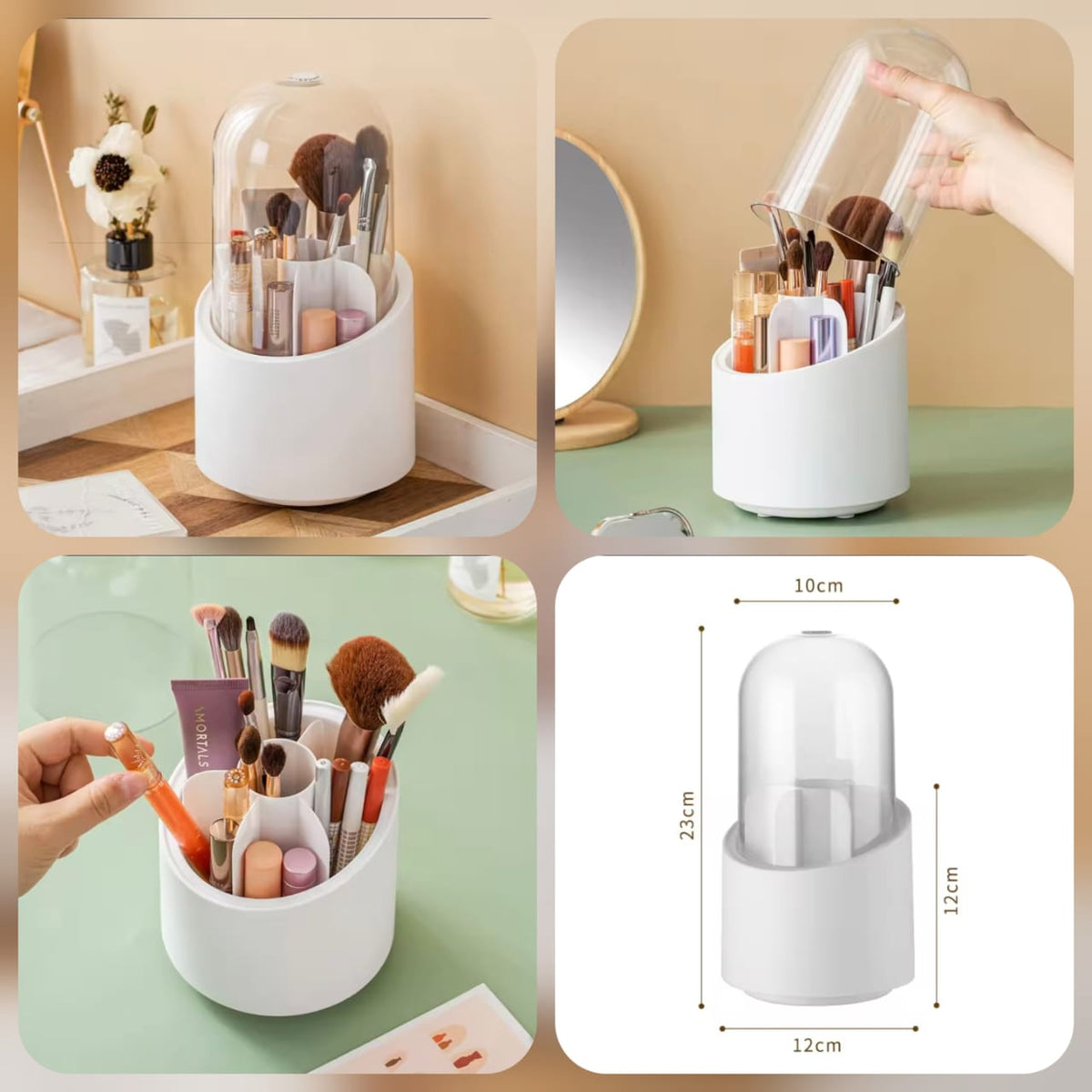 Covered Rotating Brush Holder