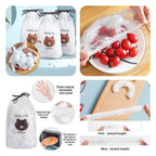 Plastic Food Cover Bags Bear Real Packing Pack of 100