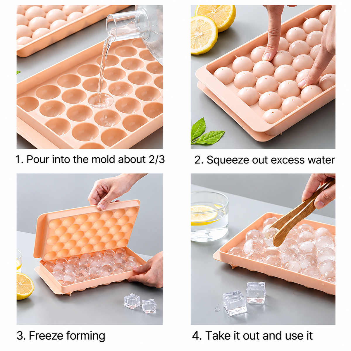 Round Ice Tray With Lid-Large