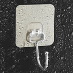 (Pack of 10) Self Adhesive Large Wall Hooks for Hanging Heavy Duty Wall Hooks PVC
