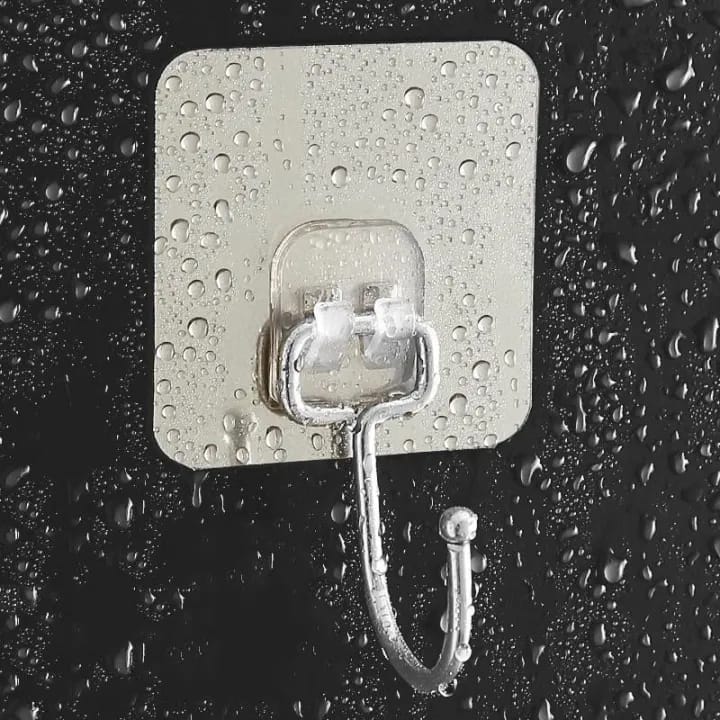 (Pack of 10) Self Adhesive Large Wall Hooks for Hanging Heavy Duty Wall Hooks PVC