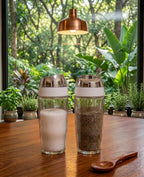 The Aura Glass Salt & Pepper Shaker Set