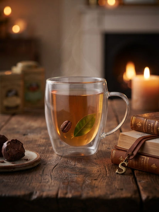 Double Wall Glass Cup — Elegant Look, Comfortable Grip and  Hot/Cold Drinks