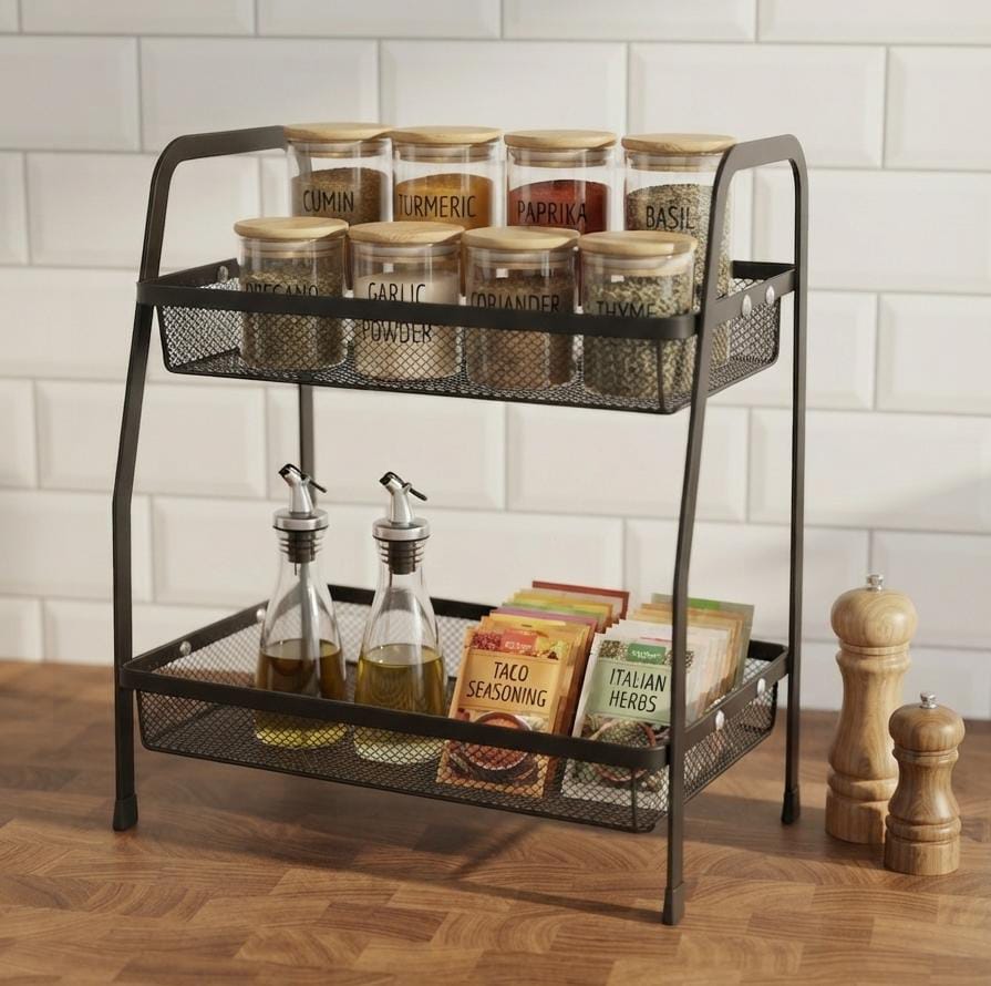 2 Tiers Heavy Quality Portable Multi-Purpose Storage Rack