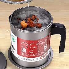 Kitchen Cooking Oil Separator Filter Pot Stainless Steel – 1.4L