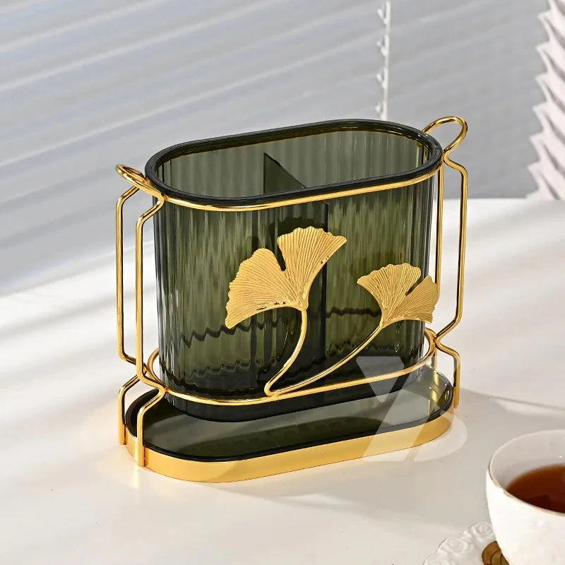 Luxury Glass Cutlery Holder