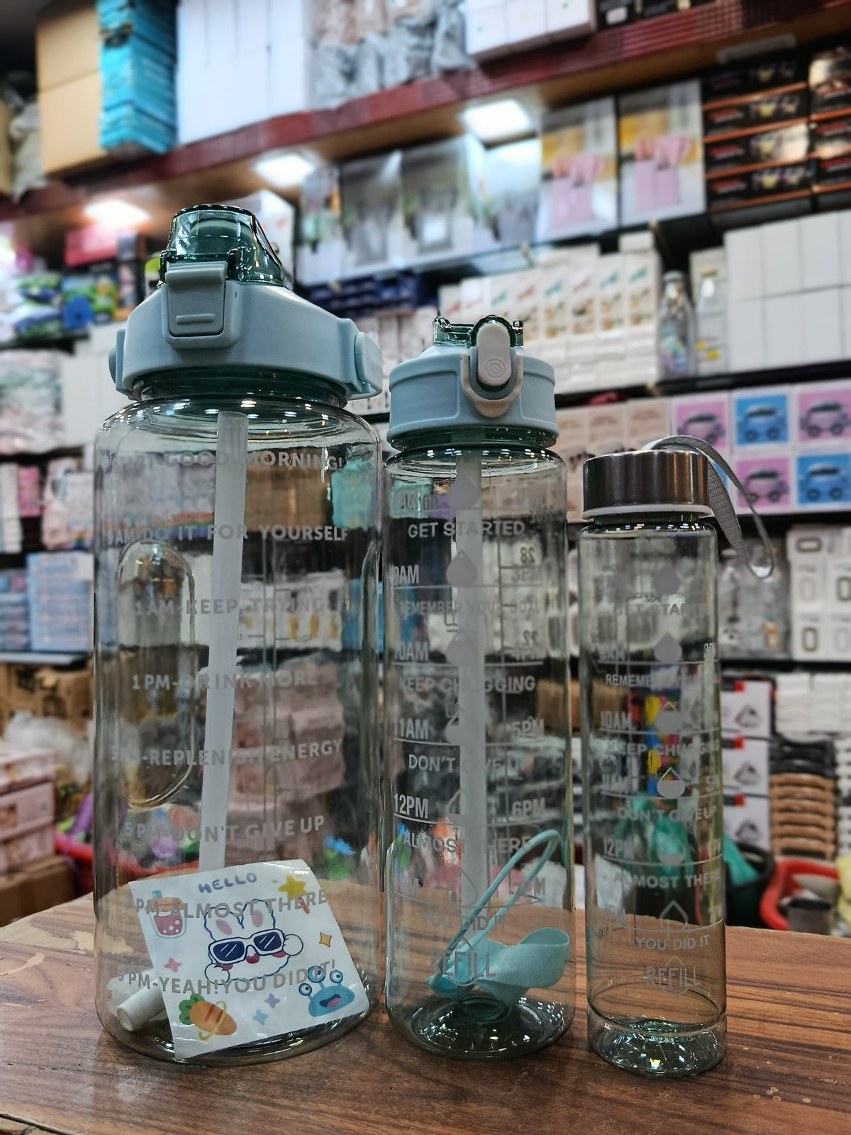Pack of 3 Transparent Bottle
