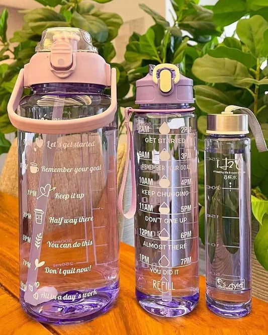 Pack of 3 Transparent Bottle